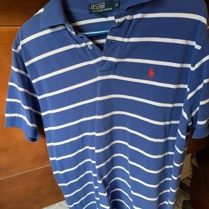 Polo by Ralph Lauren striped blue golf polo